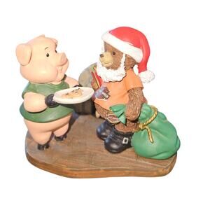Vintage‎ 1998 Harley Davidson Little Cruisers Figurine Santa  Bear Rides Again